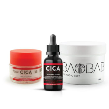 Skincare Bodycare Pack: Crema y Seruma Cica Tigergrass Centella Asiática y Crema Baobab